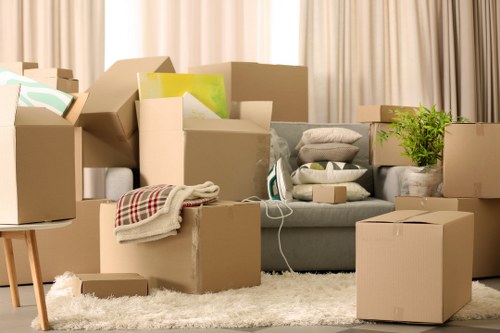 Well-organized moving truck loaded with belongings in Bayswater